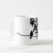 Silhouette von Hummingbird und Baumzweigen Kaffeetasse (Vorderseite Links)