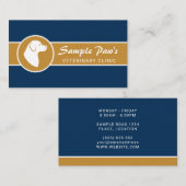 Silhouette von Hunden in der blauen und ockerfarbe Visitenkarte (Vorne/Hinten)