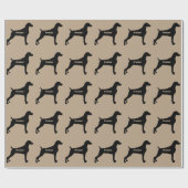 Silhouette von Hunden mit individueller Weimaraner Geschenkpapier (Flach)