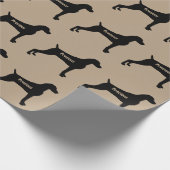 Silhouette von Hunden mit individueller Weimaraner Geschenkpapier (Ecke)