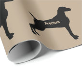 Silhouette von Hunden mit individueller Weimaraner Geschenkpapier (Rolleneckpunkt)