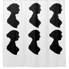 Silhouette von Jane Austen Duschvorhang
