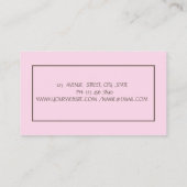 Silhouette von jungen Frauen, Yoga-Instruktor Visitenkarte (Rückseite)