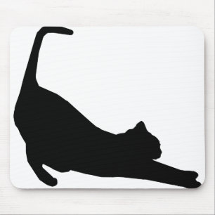 Silhouette von Katzen bei Tieren Mousepad