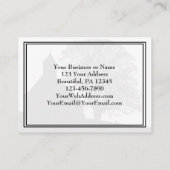 Silhouette von Kirche und Baum, Christlich Visitenkarte (Rückseite)