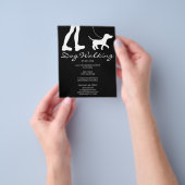 Silhouette von Legs und Hunden auf Black Dog Walke Flyer (Gruppe)