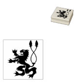 Silhouette von Lion Heraldry Gummistempel (Stempel)