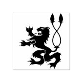 Silhouette von Lion Heraldry Gummistempel (Prägung)