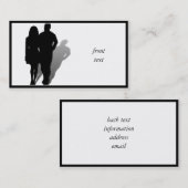 Silhouette von Mann und Frau Visitenkarte (Vorne/Hinten)