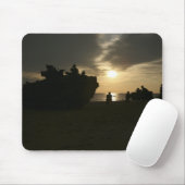 Silhouette von Marinen Mousepad (Mit Mouse)