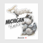 Silhouette von Michigan mit Michigan Rocks! Aufkleber (Blatt)
