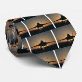 Silhouette von Militärflugzeugen Krawatte (Gerollt)