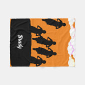 Silhouette von Motorcross-Rennfahrern Fleece Blank (Vorderseite (Horizontal))