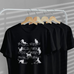 Silhouette von Musikblättern T-Shirt