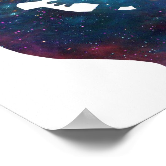 Silhouette von Mutter und Kind Poster (Ecke)