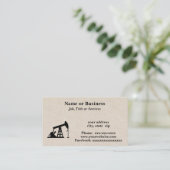 Silhouette von Ölbohrinseln Visitenkarte (Stehend Vorderseite)