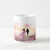 Silhouette von Paaren in Verheirateter Wasserfarbe Kaffeetasse (Mittel)