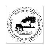Silhouette von Pferden Briefmarke mit selbstfarben Permastempel (Design)