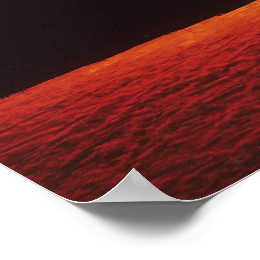 Silhouette von Pferden gegen Sunset Sky Poster (Ecke)