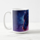 Silhouette von Pferden in einer sonnigen Waldlands Kaffeetasse (Links)