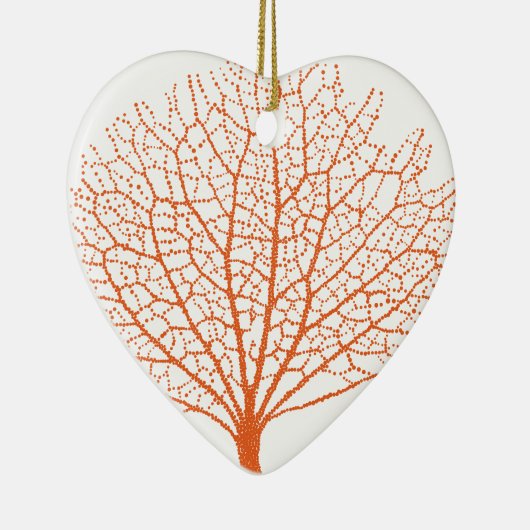 Silhouette von Rotmeerkorallen Keramik Ornament (Rechts)