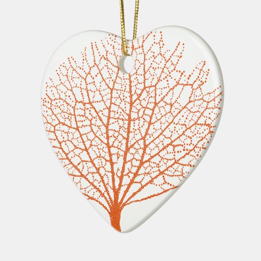 Silhouette von Rotmeerkorallen Keramik Ornament (Links)