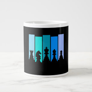 Silhouette von Schachfiguren Jumbo-Tasse