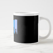 Silhouette von Schachfiguren Jumbo-Tasse (Rechts)