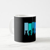 Silhouette von Schachfiguren Kaffeetasse (Vorderseite Links)