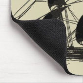 Silhouette von Schiffen mit Billflugsegel Mousepad (Ecke)