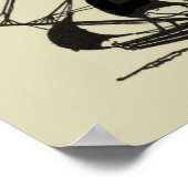 Silhouette von Schiffen mit Billflugsegel Poster (Ecke)