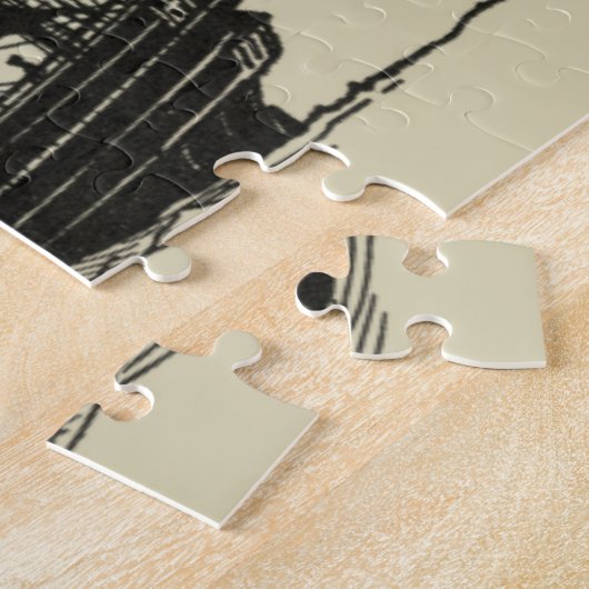 Silhouette von Schiffen mit Billflugsegel Puzzle (Seite)