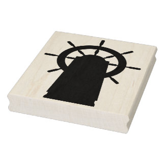 Silhouette von Schiffskörper-Briefmarke Gummistempel