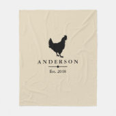 Silhouette von Schwarzhühnern und Taupe | PERSONAL Fleecedecke (Vorderseite)