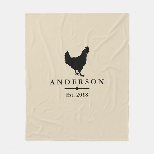 Silhouette von Schwarzhühnern und Taupe | PERSONAL Fleecedecke (Vorderseite)