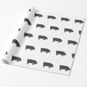 Silhouette von Schweinefleischbetrieben - Farbe w Geschenkpapier