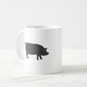 Silhouette von Schweinefleischbetrieben - Farbe wä Kaffeetasse (Vorderseite Links)