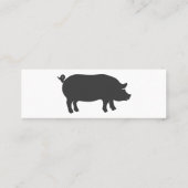 Silhouette von Schweinefleischbetrieben - Farbe wä Mini Visitenkarte (Rückseite)