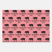 Silhouette von Schweinezüchtern Geschenkpapier Set (Vorderseite 2)