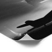 Silhouette von Searchlights - Zweiter Weltkrieg Poster (Ecke)