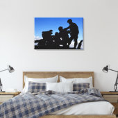 Silhouette von Soldaten Leinwanddruck (Insitu (Schlafzimmer))