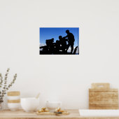 Silhouette von Soldaten Poster (Küche)