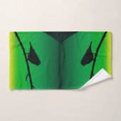 Silhouette von Sparrow auf Limonene Badhandtuch Set (Handtuch)