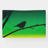 Silhouette von Sparrow auf Limonene Banner (Horizontal)