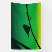 Silhouette von Sparrow auf Limonene Banner (Vertikal)