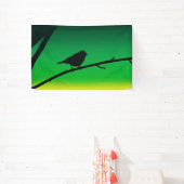 Silhouette von Sparrow auf Limonene Banner (InSitu)