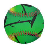 Silhouette von Sparrow auf Limonene Baseball (Vorderseite)