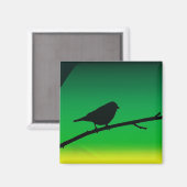 Silhouette von Sparrow auf Limonene Magnet (Vorderseite/Rückseite)