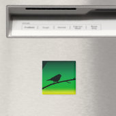Silhouette von Sparrow auf Limonene Magnet (In Situ (Geschirrspüler))