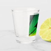 Silhouette von Sparrow auf Limonene Schnapsglas (Links)